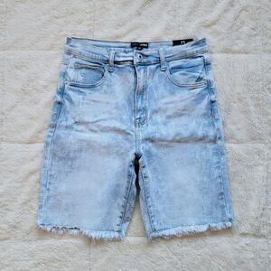 Fashion Nova High Rise Raw Hem Bermuda Shorts